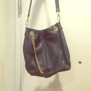 Navy Blue Michael Kord Crossbody